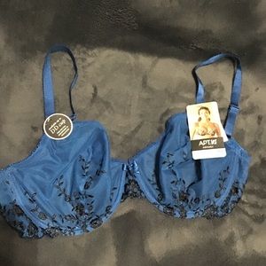 APT 9 Blue Lace Underwire Bra Women's 38D NWT